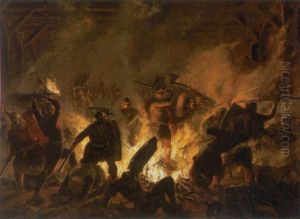 Slagscene Med Vikinger by Niels Anker Lund