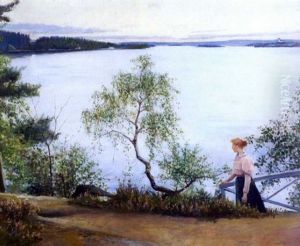 Iltakavelylla Nasijarven Rannalla by Amelie Lundahl