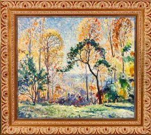 Wooded Landscape by August Frederick Lundberg