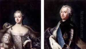 Portratt Forestallande Adolf Fredrik Och Lovisa Ulrica by Gustaf Lundberg