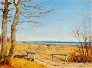 View Towards Kullen From Julebaeksbroen by Johan Thomas Lundbye