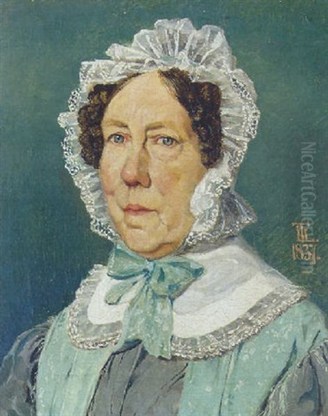 Portraet Af Kunstnerens Bedstemoder, Justitsradinde Anna Olava Bonnevie - view 1