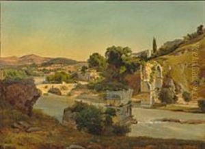 The River Nera At Narni Noth Of Rome With The Bridge Of Augustus