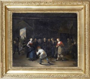 Kroginterior Med Sallskapslek by Gerrit Lundens