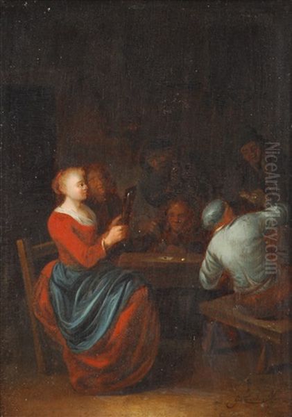 Joueurs De Cartes Dans Une Taverne - view 1