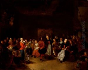 Fiesta De Boda En Un Interior by Gerrit Lundens