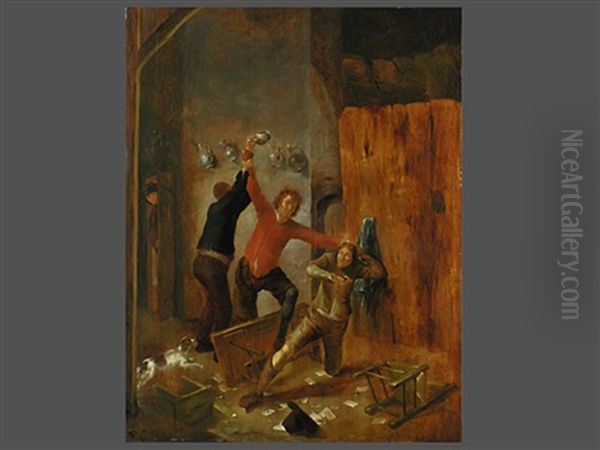 Schlagerei In Einer Wirtshausstube - view 1