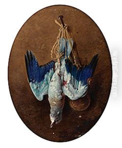 Stilleben Med Blakraka Och Kruthorn by Theodor Lundh