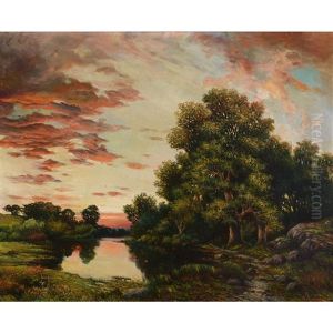 Tonalist Landscape by Leon Lundmark