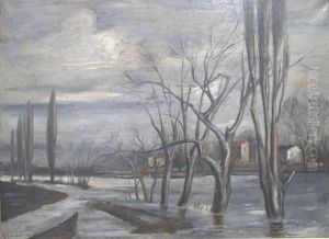 Paysage A La Riviere by Knut Lundstroem