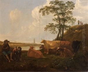 Le Repos Du Patre Et De Son Troupeau Pres D'une Riviere Le Repos Du Patre Et De Son Troupeau Pres D'une Riviere