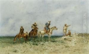 Oriental Rider In The Steppe