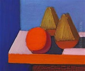 Still Life With Orange And Two Green Fruits Still Life With Orange And Two Green Fruits