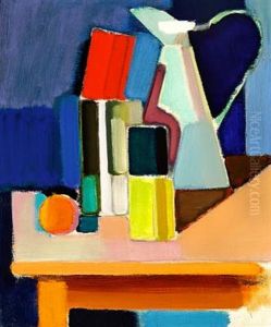 Still Life With Jug, Orange And Cups