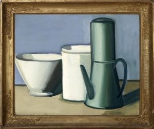 Opstilling Med Hoj Kaffekande, Skal Og Krukke by Vilhelm Lundstrom