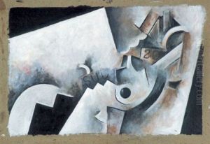 Kubistische Komposition by Vilhelm Lundstrom