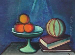 Opstilling - Hvid Opsats, Tre Appelsiner, To Boger, Ovenpa Hvilke En Melon Opstilling - Hvid Opsats, Tre Appelsiner, To Boger, Ovenpa Hvilke En Melon