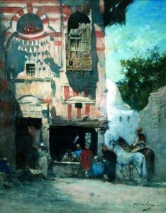 Scene De Ville Orientale Animee.