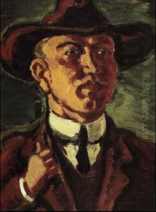 Selvportraet Med Hat by Vilhelm Lundstrom