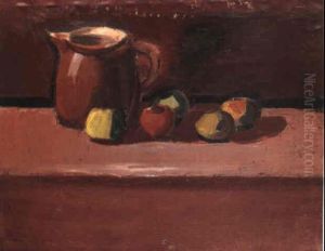 Nature Morte Med Kande Og Aebler by Vilhelm Lundstrom
