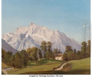 The Watzmann Near Salzburg by Hermann Lungkwitz