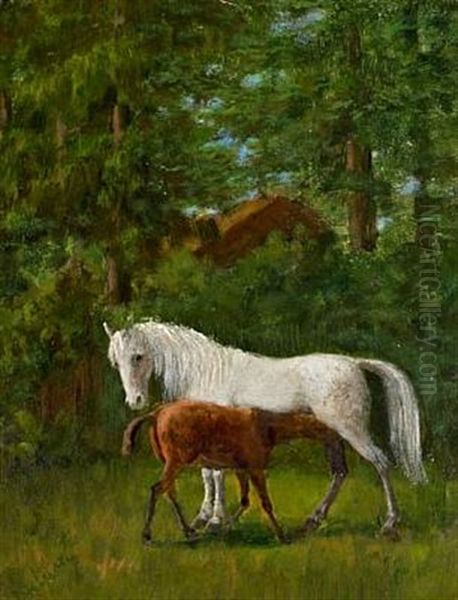 Horses In A Landscape - view 1