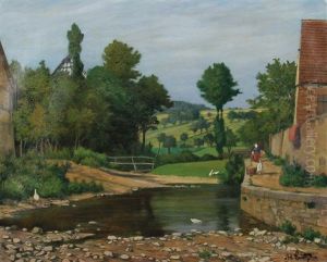 Der Dorfbach by Adolf Luntz