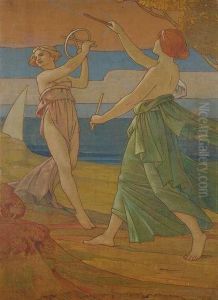 Playing With A Ring by Emile Berchmans