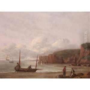 Figures On The Shore In A Coastal Landscape Figures On The Shore In A Coastal Landscape