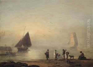 Fishermen Selling The Day's Catch