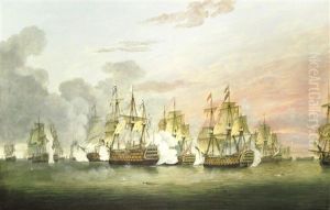 The Battle Of The Saintes, 12th April 1782, Captain The Hon. William Cornwallis's Ship Canada Engaging The French Flagship Ville De Paris