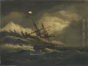 A Two-masted Ship Possibly Off The Coast Of Canada A Two-masted Ship Possibly Off The Coast Of Canada