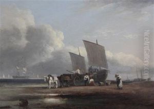 Beach Scene Near Teignmouth