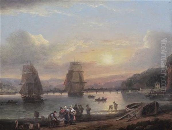 Bringing In The Catch At Shaldon - view 1