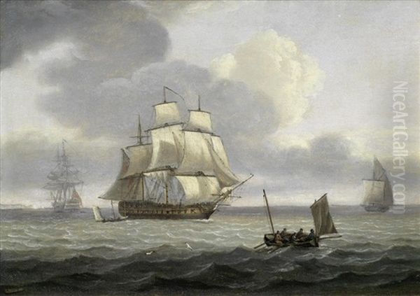 A Frigate And Other Shipping In The Channel - view 1
