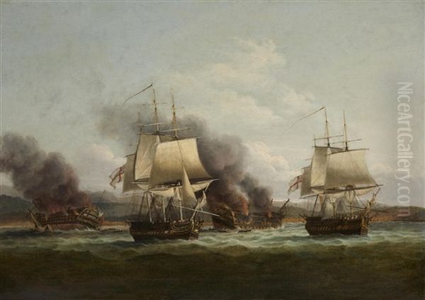 The Destruction Of The French Fleet At Santa Domingo - view 1