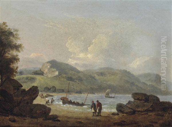 Fishing Boats Returning To The Beach On The Devonshire Coast - view 1