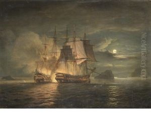 The French 74 Hercule Surrendering To H.m.s. Mars Off Brest, 21st. April