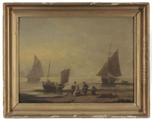 Fisherfolk On Shore by Thomas Luny