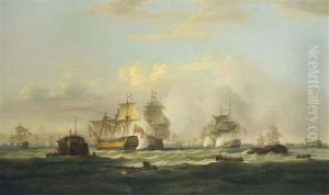 The Height Of The Action On The Glorious First Of June by Thomas Luny