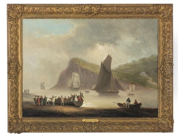 Ferry Leaving From Teignmouth Beach, Ness Point, Devon - view 1