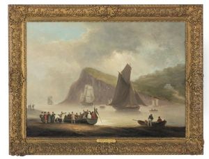 Ferry Leaving From Teignmouth Beach, Ness Point, Devon