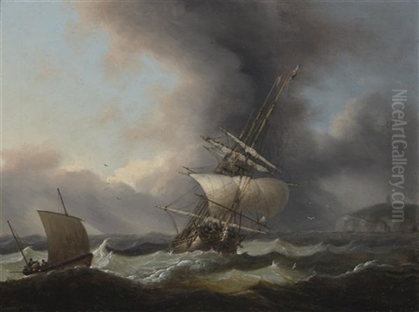 A Frigate Off The Coast - view 1
