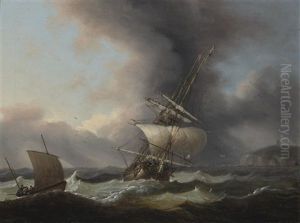 A Frigate Off The Coast by Thomas Luny