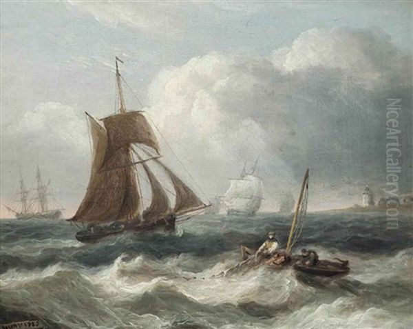 Fishermen Hauling In Their Nets In The Channel - view 1