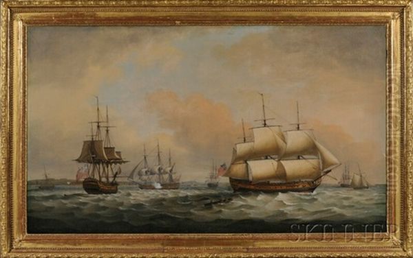 The "prince William Henry" In Two Positions And Other Shipping In Coastal Waters - view 1