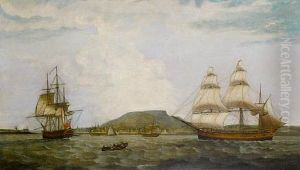 The Three-masted English Merchantman "integrity" In Two Positions In The Saint Lawrence River Arriving At Montreal