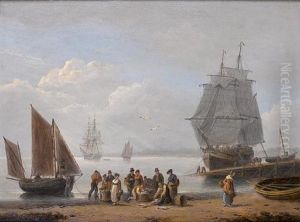 Sorting The Catch On The Foreshore Ready For Market