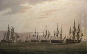 A View Of The Honourable Company's Ship "general Goddard" by Thomas Luny