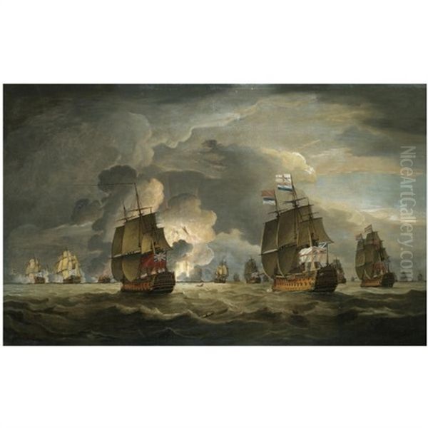 The Destruction Of The "santo Domingo", The Battle Of Cape St. Vincent, 16th January 1780 - view 1